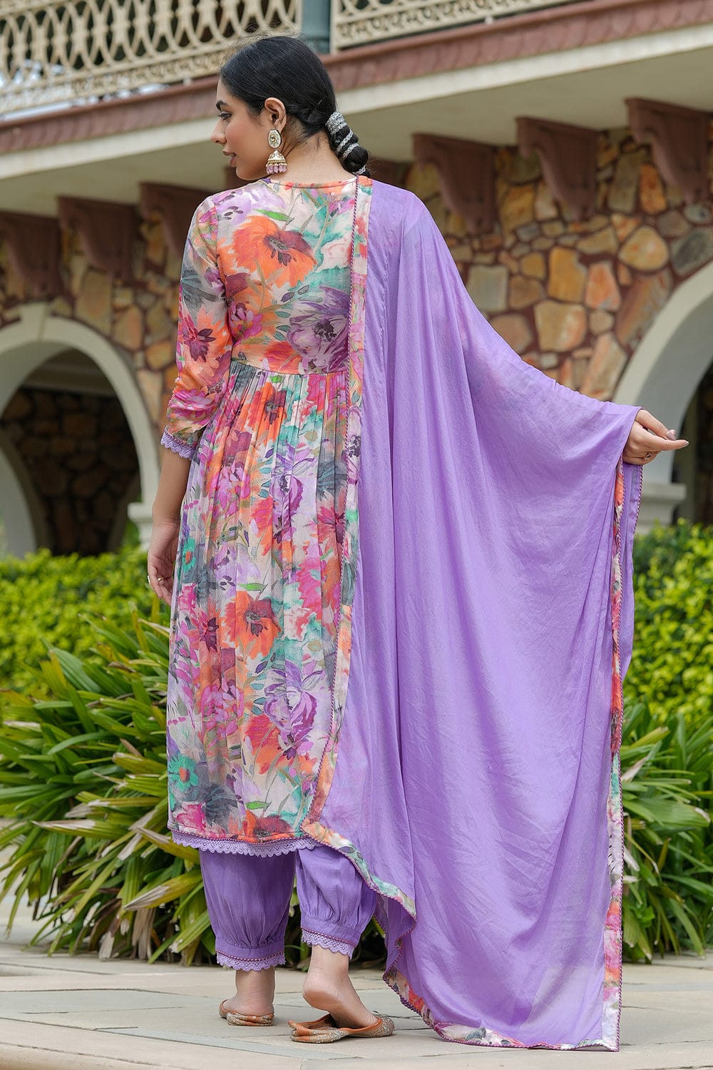 Punjabi Style Alia Cut Full Kurta Pant Set with Dupatta
